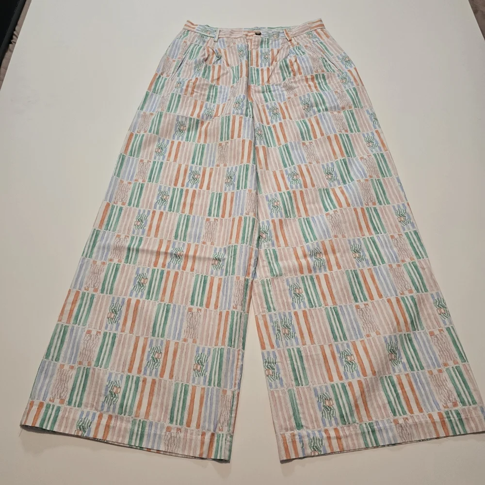 Rachel Antonoff Rose Pants Cotton Size 10 - Picture 2 of 12